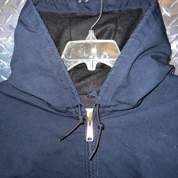 Carhartt Navy Duck Mesh Lined Hoody style Jacket - Picture 2 of 16